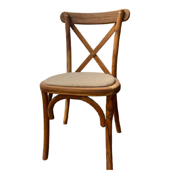 Silla Crossback de madera de teca